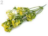 sztuczna gałązka z kwiatami żółta