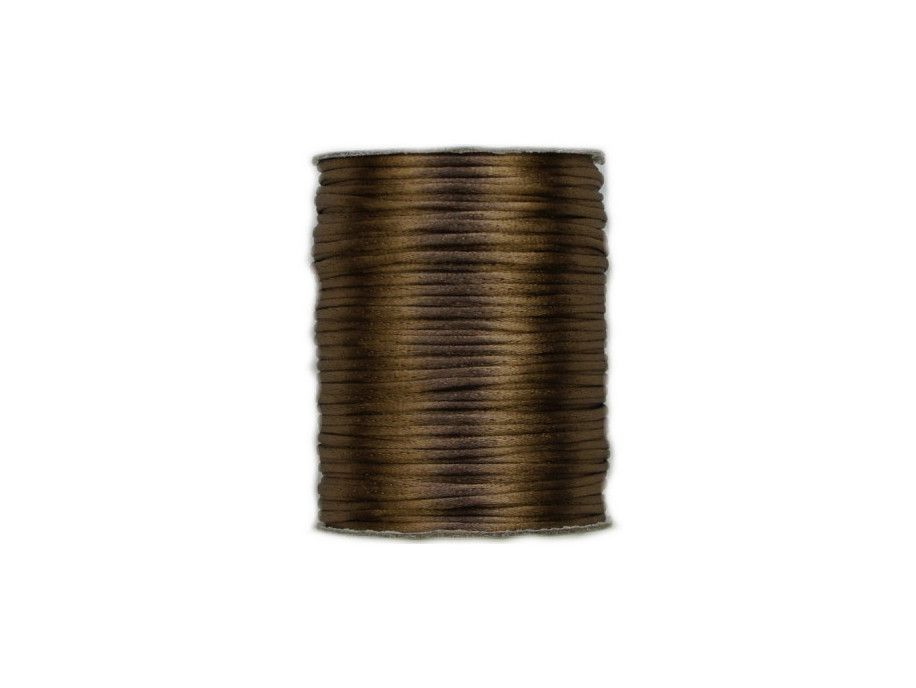 sznurek satynowy 2 mm shamballa jasny brązowy