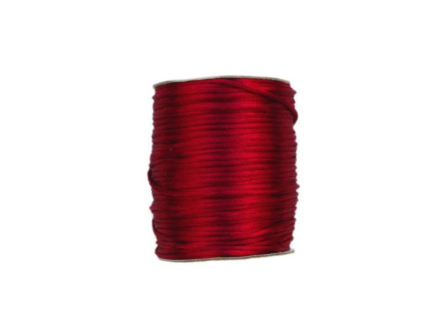 sznurek satynowy 2 mm shamballa ciemny czerwony