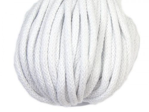 sznurek bawełniany 5mm -biały