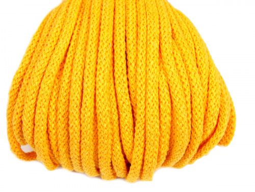 sznurek bawełniany 5mm żółty
