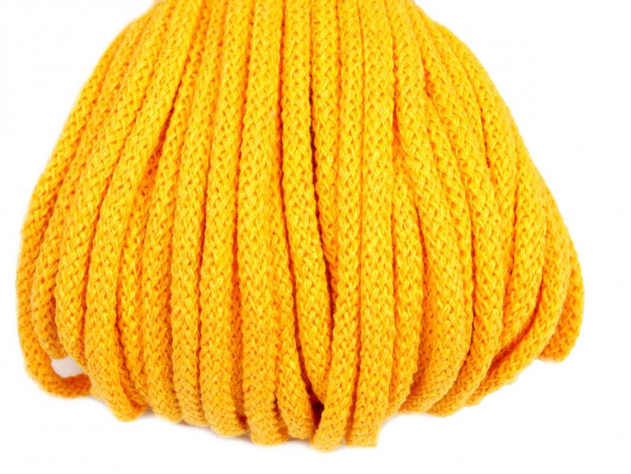 sznurek bawełniany 5mm -żółty