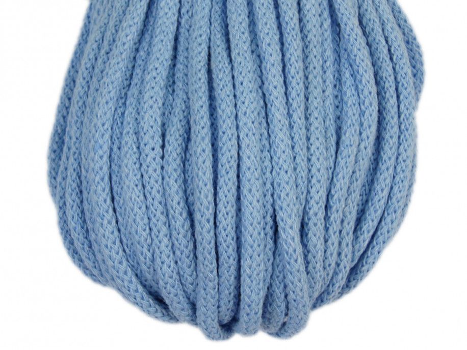 sznurek bawełniany 5mm -niebieski