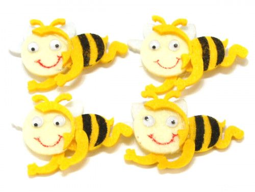 pszczółki z filcu 4szt samoprzylepne